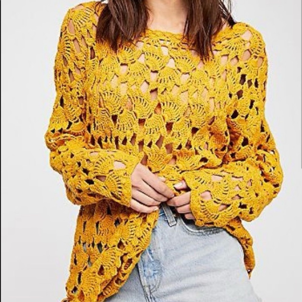 Free People Little Fan crochet tunic /coverup NWT